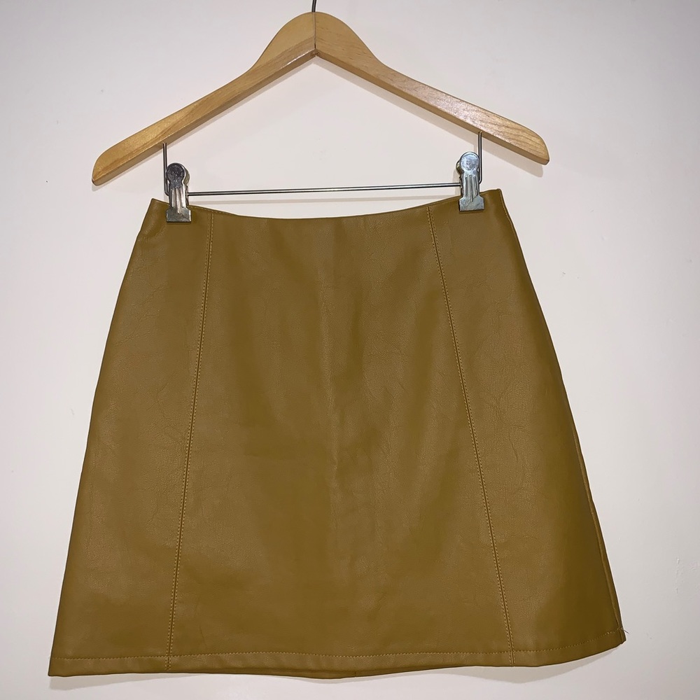 Faux leather skirt
